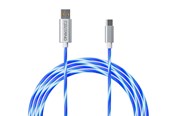 Gaming accessoires - Oniverse USB-A USB-C LED Fast Charging Cable 2 m - Wired Charging cable for wireless game controller - ONICAB1-TYPEC2-WHT