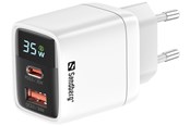 Mobiel - Adapters & Opladers - Sandberg 35w Charger 1xUSB-C 1xUSB 35W - 441-52
