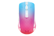 Muis - Deltaco GAMING DM320 Transparents RGB Wireless - Gaming muis - 6 knoppen - Wit - GAM-145-W