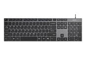 Toetsenbord - Deltaco Wired slim office keyboard low-profile aluminum - Engels (US international) - TB-801-US