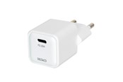 Mobiel - Adapters & Opladers - Deltaco USB-C mini wall charger 1x USB-C PD 20 W white - USBC-AC150