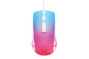 Muis - Deltaco GAMING DM310 Transparent RGB Ultralight Wired - Gaming muis - 6 knoppen - Wit - GAM-144-W