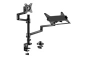 Monitorbevestiging - Gembird Monitor Arm & Notebook Tray - 1 x monitor 17"-32" & 1 x notebook 17.3" - MA-DA-04