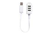 USB hub - Kikkerland Handy Hub USB hub - 3 - Wit - US171-EU