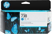 Inkt, toner en verbruiksartikelen - HP 738 / 498N5A - Cyan Ink - 498N5A
