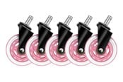 Gamer stoel - Deltaco 3" Universal Rubber Caster - Roze - GAM-157-P