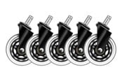 Gamer stoel - Deltaco 3" Universal Rubber Caster - Zwart - GAM-157