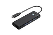 USB hub - ORICO Adapter Hub 4in1 Orico USB A3.0x3+TF/SD3.0x1 USB hub - 4 - USB 3.0 - Zwart - PAPW3AT-C3-015-BK-EP