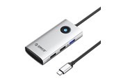 USB hub - ORICO Type-C 5in1 HUB Multifunction Docking Station (silver) USB hub - 5 - USB 3.0 - Zilver - PW11-5P-SV-EP