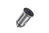Mobiel - Adapters & Opladers - Vention Two-Port USB A+C(18/20) Car Charger Gray Mini Style Aluminium Alloy Type - FFBH0
