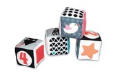 Speelgoed voor baby's - Clementoni First Months - Soft Blocks Black/White - 17321