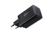 Mobiel - Adapters & Opladers - Joyroom Charger GaN Ultra 65W 2C1A Cable C-C TCG01 (black) - JR-TCG01