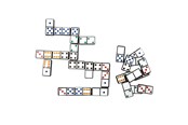 Bordspellen, Kaartspellen & Dobbelspellen - Toi-Toys Domino game on Numbers or Color - 51852A