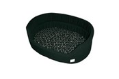 Honden - Danish Design Zwart met zilveren pootafdrukken Slumber Bed 67cm - D01527