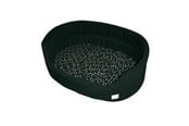 Honden - Danish Design Zwart met zilveren pootafdrukken Slumber Bed 60cm - D01524