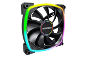 Case Fan - Montech AX140 PWM BK - Case ventilator - 140mm - Zwart met RGB-licht - 28 dBA - AX140 PWM BK