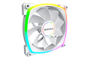 Case Fan - Montech RX140 PWM WH - Reverse - Case ventilator - 140mm - Wit met RGB-licht - 28 dBA - RX140 PWM WH