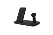 Mobiel - Adapters & Opladers - GEAR Wireless Tripple QI Charger USB-C Port 20W tot. Black Mobile/Watch/Airpods - 665102