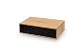 Mobiel - Adapters & Opladers - Mikamax Bamboo Wireless Charger Clock - 05103