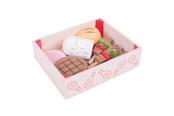 Houten speelgoed - Bigjigs Wooden Box with Meat Products 9 pcs. - BJ474