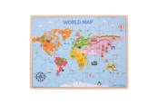 Puzzels - Bigjigs Wooden World Map Puzzle 35dlg. Hout - BJ098