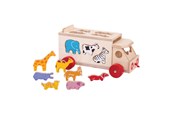 Speelgoed voor baby's - Bigjigs Wooden Shape Box Truck 11dlg. - BJ300