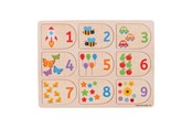Speelgoed voor baby's - Bigjigs Wooden Learning Puzzle Numbers 18dlg. - BJ535
