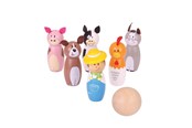 Houten speelgoed - Bigjigs Wooden Bowling Set Farm 7 pcs. - BJ955