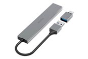 USB hub - Hama 00200141 interface hub USB hub - 4 - USB 3.1 - Grijs - 00200141