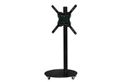 Muurbevestigingen, AV-bevestigingen & AV-meubels - Sinox StandView TV Floor Mount with wheels and rotatable top - 26"-65" - Matte black - Max 25 kg - recommended for 65" - SWB7169