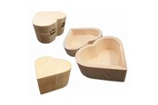 Houten speelgoed - Playwood Wooden Box Heart Shape 10cm - SL065