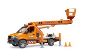Speelgoedauto - Bruder Mercedes-Benz Sprinter met werkplatform en L&G speelgoed - 02679