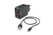 Mobiel - Adapters & Opladers - Hama Charger Micro-USB 220V Black 1.5m - 00201621