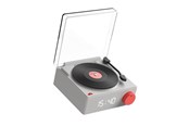 Decoratie - MOB Speaker Alarm Clock Vinyl Retro Grey - VS-80-GR1