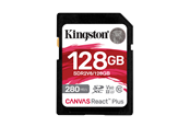 Geheugenkaart - Kingston Canvas React Plus V60 SD - 280MB/s - 128GB - SDR2V6/128GB