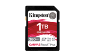 Geheugenkaart - Kingston Canvas React Plus V60 SD - 280MB/s - 1TB - SDR2V6/1TB