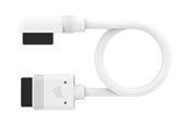 Case accessoires - Corsair iCUE LINK Cable - 20cm - Straight & 90° Connector - White - CL-9011131-WW