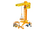 Speelgoedauto - Small Foot - Wooden Crane Construction Site with Accessories 14dlg. - 12007