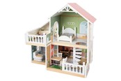 Pop, teddybeer en materiaal - Small Foot - Wooden Urban Villa Dollhouse with Furniture 9dlg. - 12277