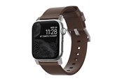 Smartwatch - Accessoires - Nomad - Modern Band - 44mm/42mm | Silver Hardware | Rustic Brown Leather - NM1A4RSM00