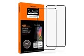 Mobiel - Beschermend glas - Spigen Glass FC 2 Pack - black - iPhone 11 Pro/XS/X - 057GL23120