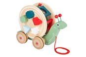 Speelgoed voor baby's - Small Foot - Wooden Pull Figure Shape Sorter Snail 6dlg. - 11734