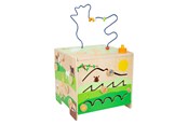 Speelgoed voor baby's - Small Foot - Wooden Activity Cube with Motor Skills Spiral Farm - 11733