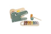 Leren en educatie - Small Foot - Wooden Xylophone and Hammer Bench Safari 5 pcs. - 12461