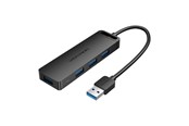 USB hub - Vention USB 3.0 Hub with 4 Ports and Power Adapter 0.5 m Black USB hub - 4 - USB 3.0 - Zwart - CHLBD