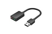 Geluidskaart - Vention External sound card USB 2.0 2-port 0.15m Black - CDYB0