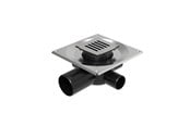 Afvoerproducten - Unidrain Set 3 Square ClassicLine Column 10x10 Ø75 mm horizontal *DEMO* - 8023.0075
