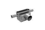 Afvoerproducten - Unidrain Outlet unit Ø75 mm horizontal incl. two side inlets and water trap - 1443.0075