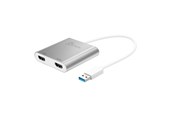 Beelscherm- en tv-kabel - j5create USB 3.0 Type-A to Dual HDMI - 20cm - JUA365-N