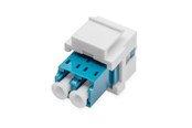 Netwerk - kabel - DIGITUS Fiber optic LC/LC duplex coupler - Singlemode - Keystone module - Blauw - DN-96007-1-K